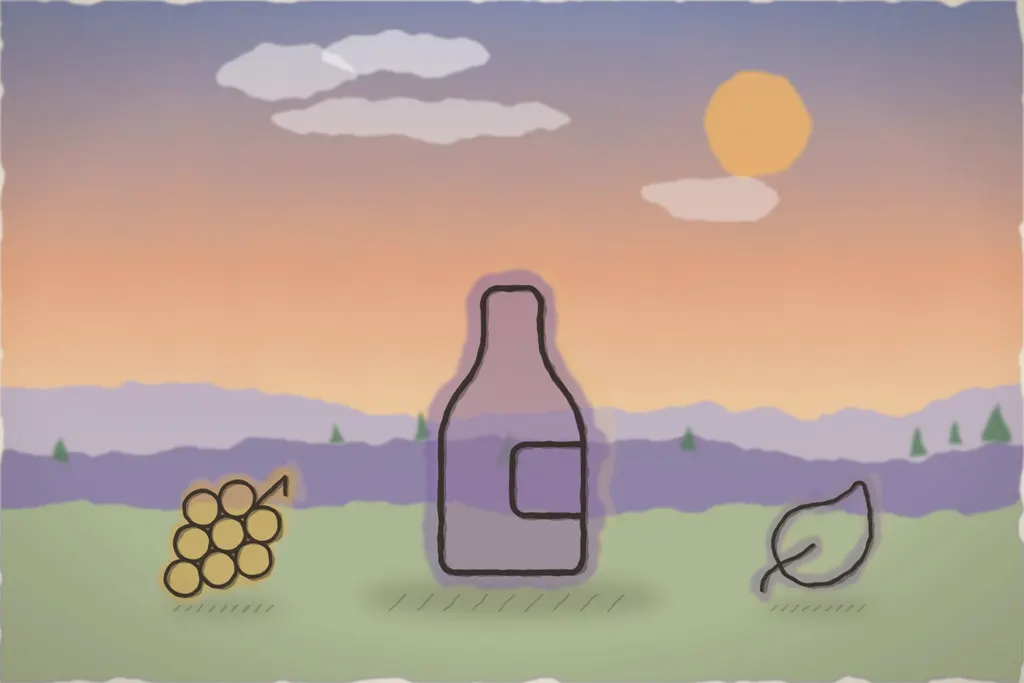 Sticle de afinată de casă, cu afine de munte (ilustrație)