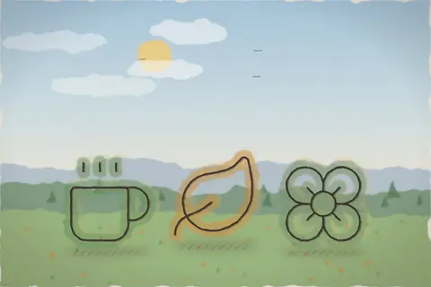 Ceai de munte din flori și ierburi culese de mână (ilustrație)